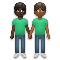 Men Holding Hands- Dark Skin Tone- Medium-Dark Skin Tone emoji on LG